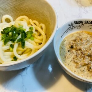 鯖缶ごまダレ冷しうどん